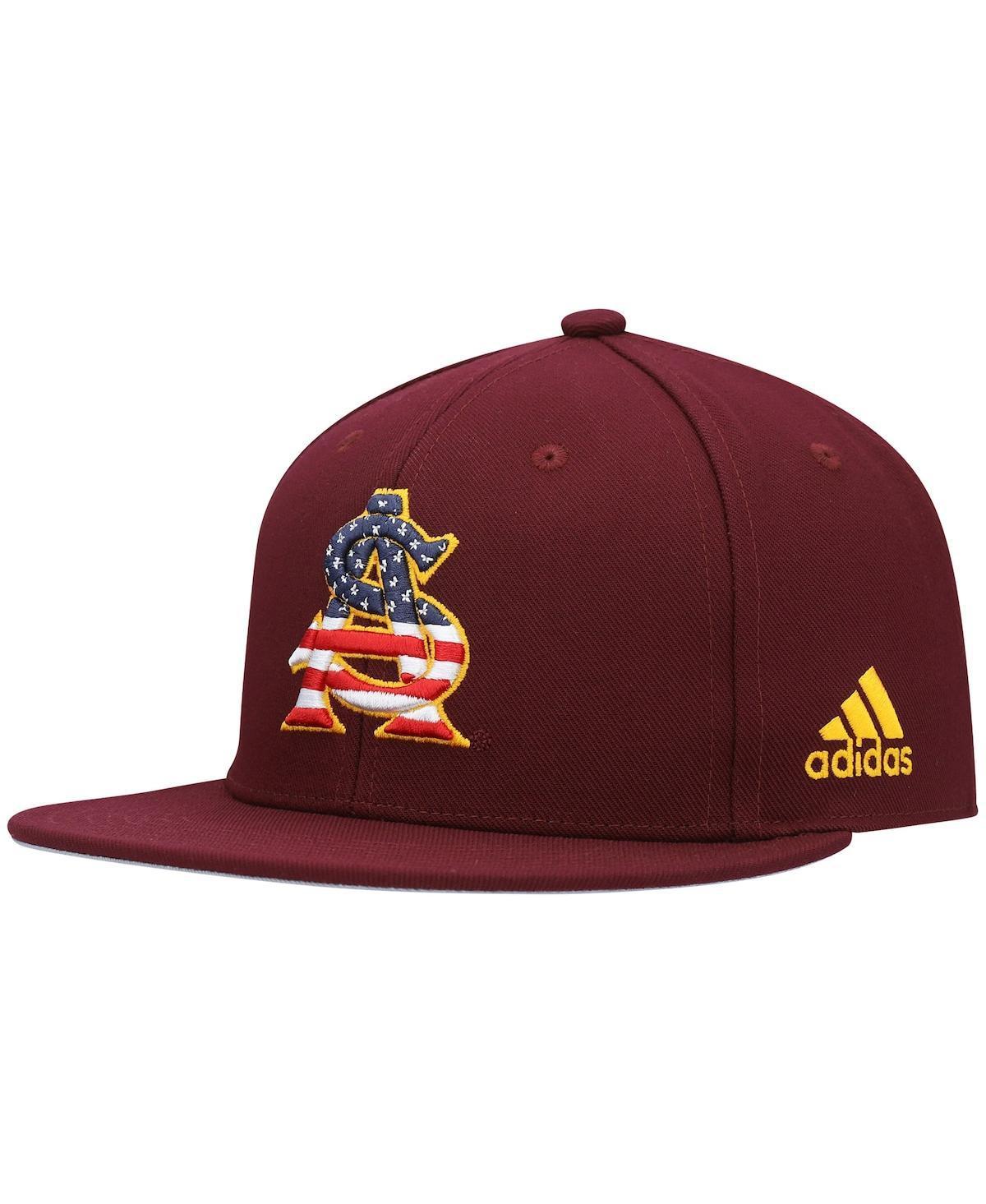 Mens Adidas Maroon Arizona State Sun Devils Patriotic On-Field Baseball Fitted Hat Product Image