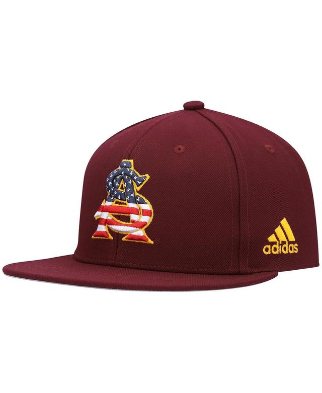 Mens Adidas Maroon Arizona State Sun Devils Patriotic On-Field Baseball Fitted Hat Product Image