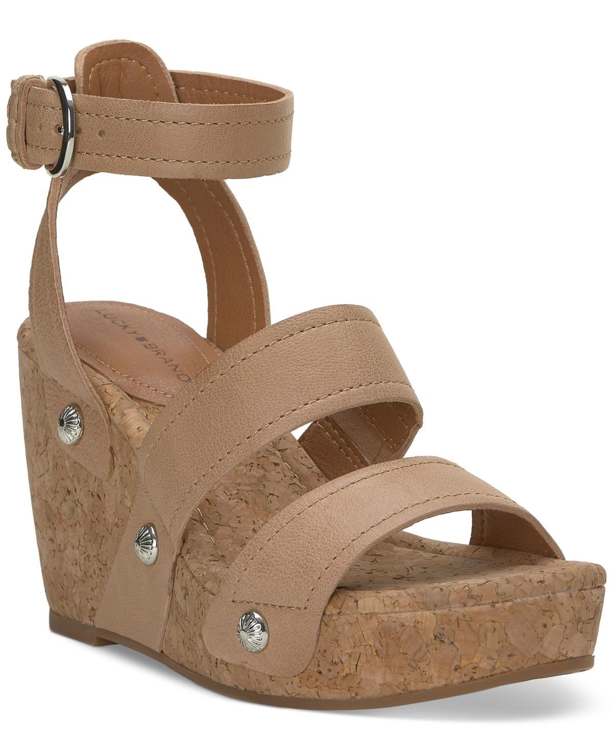 Lucky Brand Womens Valintina Strappy Platform Wedge Sandals Product Image