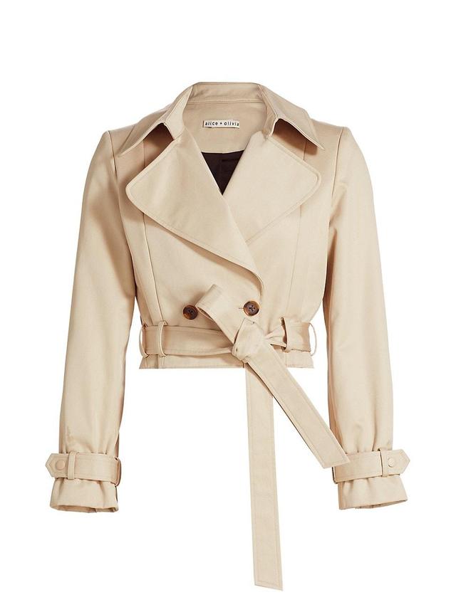 Womens Hayley Cropped Trench Coat Product Image