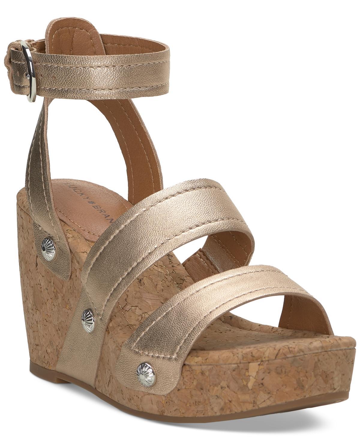 Lucky Brand Womens Valintina Strappy Platform Wedge Sandals Product Image