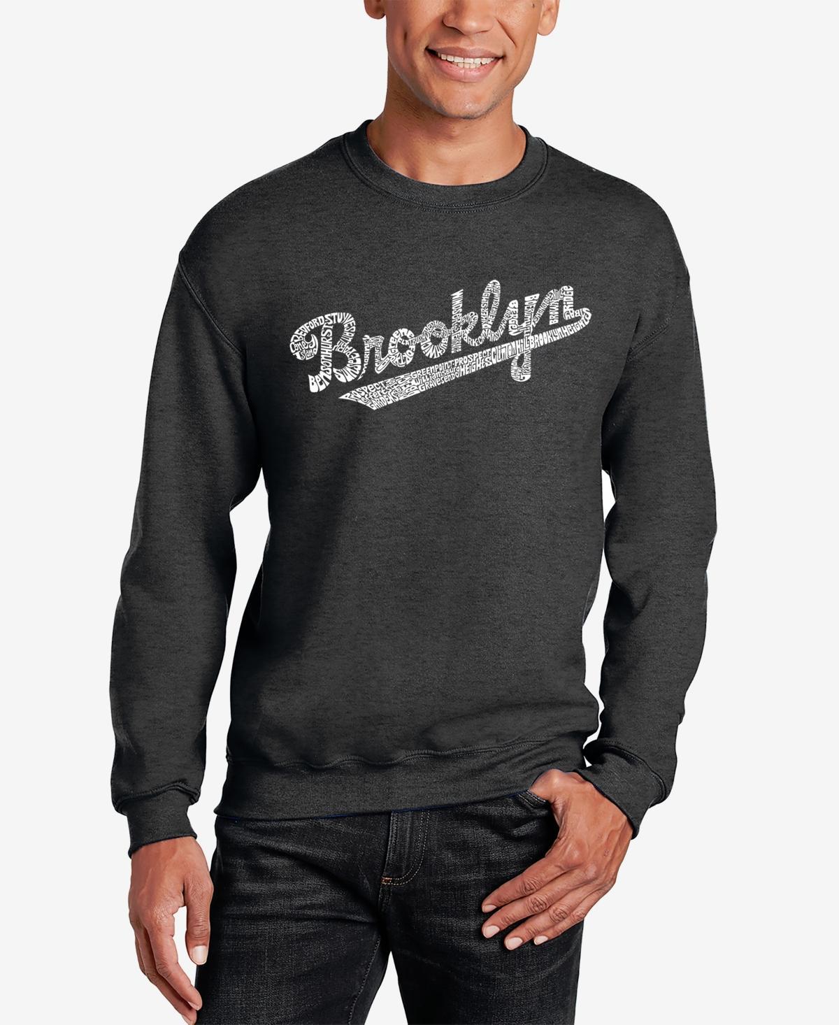 Mens Word Art Brooklyn Neighborhoods Crewneck Sweatshirt Product Image