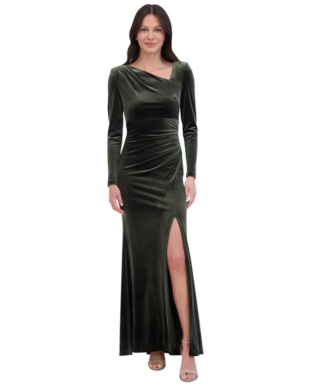 Eliza J Womens Velvet Ruched Gown Product Image