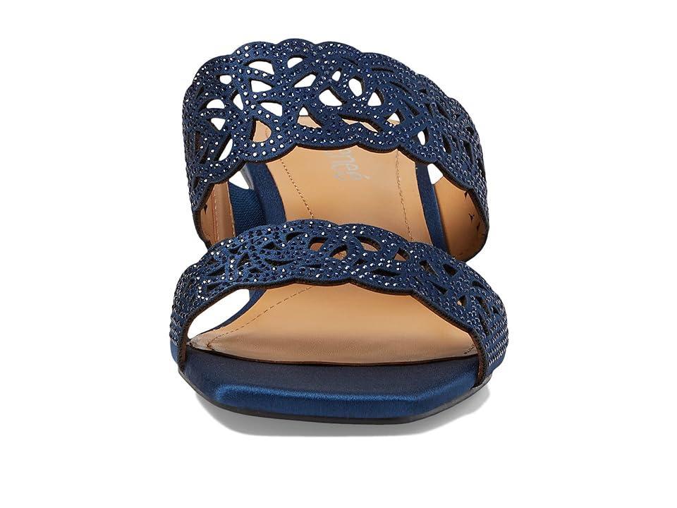 J. Renee Keetan Satin Rhinestone Embellished Dress Slide Sandals Product Image