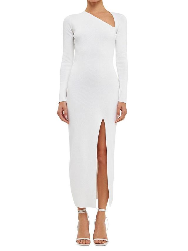 Womens Cut Out Long Sleeve Midi Dress Product Image