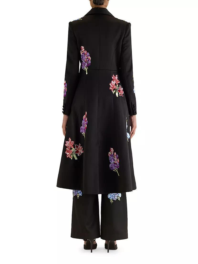 Sequined Floral Tailored Coat Product Image