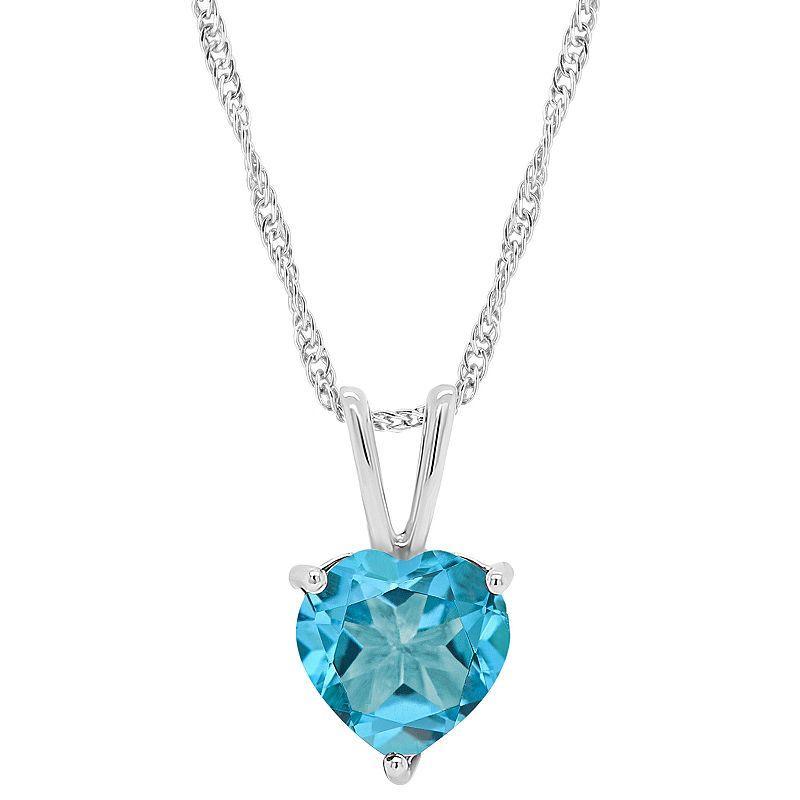 Blue Topaz (2-1/3 ct. t.w.) Pendant Necklace in Sterling Silver. Also Available in Amethyst (1-5/8 ct. t.w.) Product Image