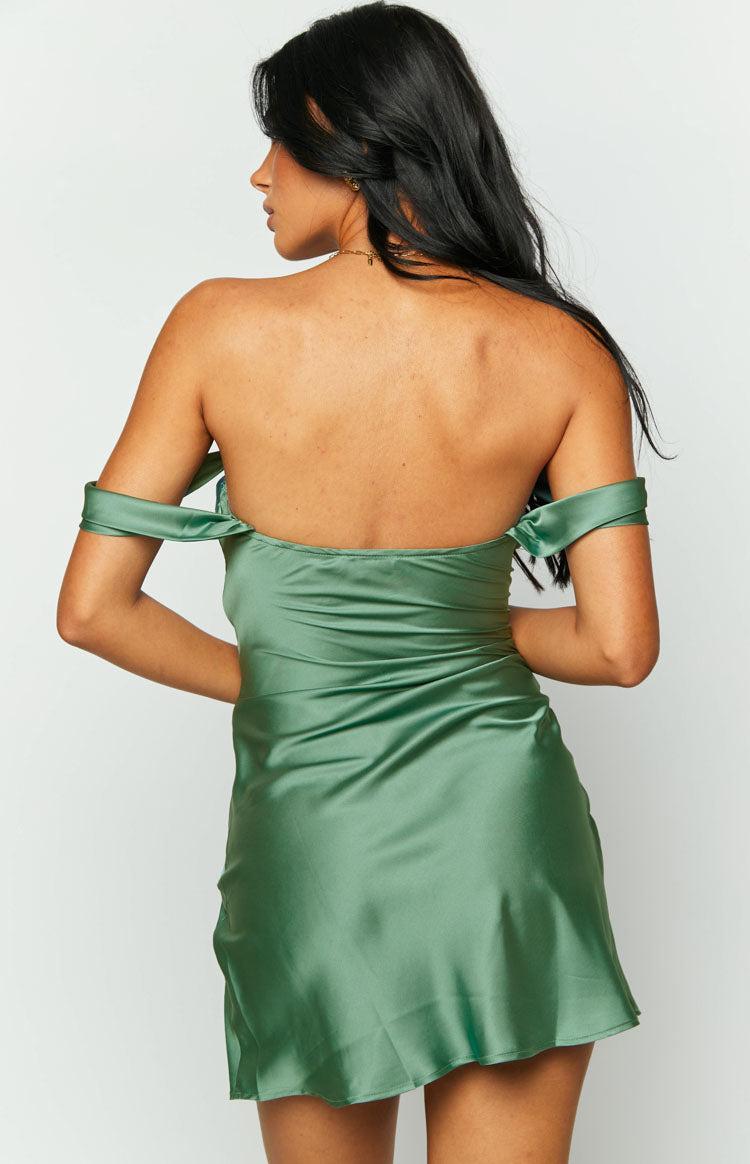 Zoella Green Off The Shoulder Mini Dress Product Image