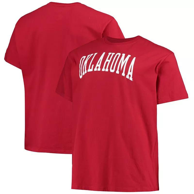 Mens Champion Crimson Oklahoma Sooners Big & Tall Arch Team Logo T-Shirt Product Image