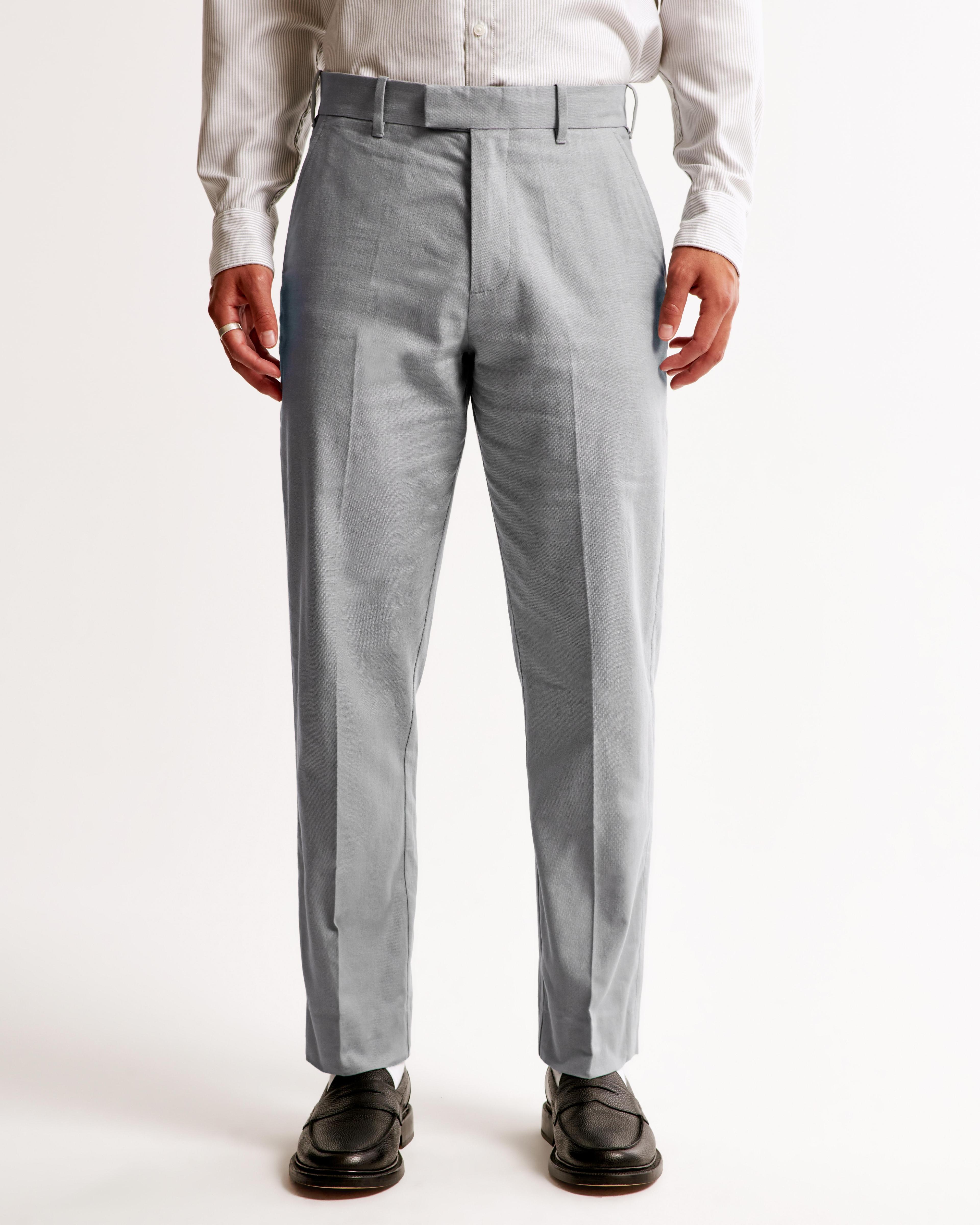 The A&F Collins Tailored Linen-Blend Suit Pant Product Image