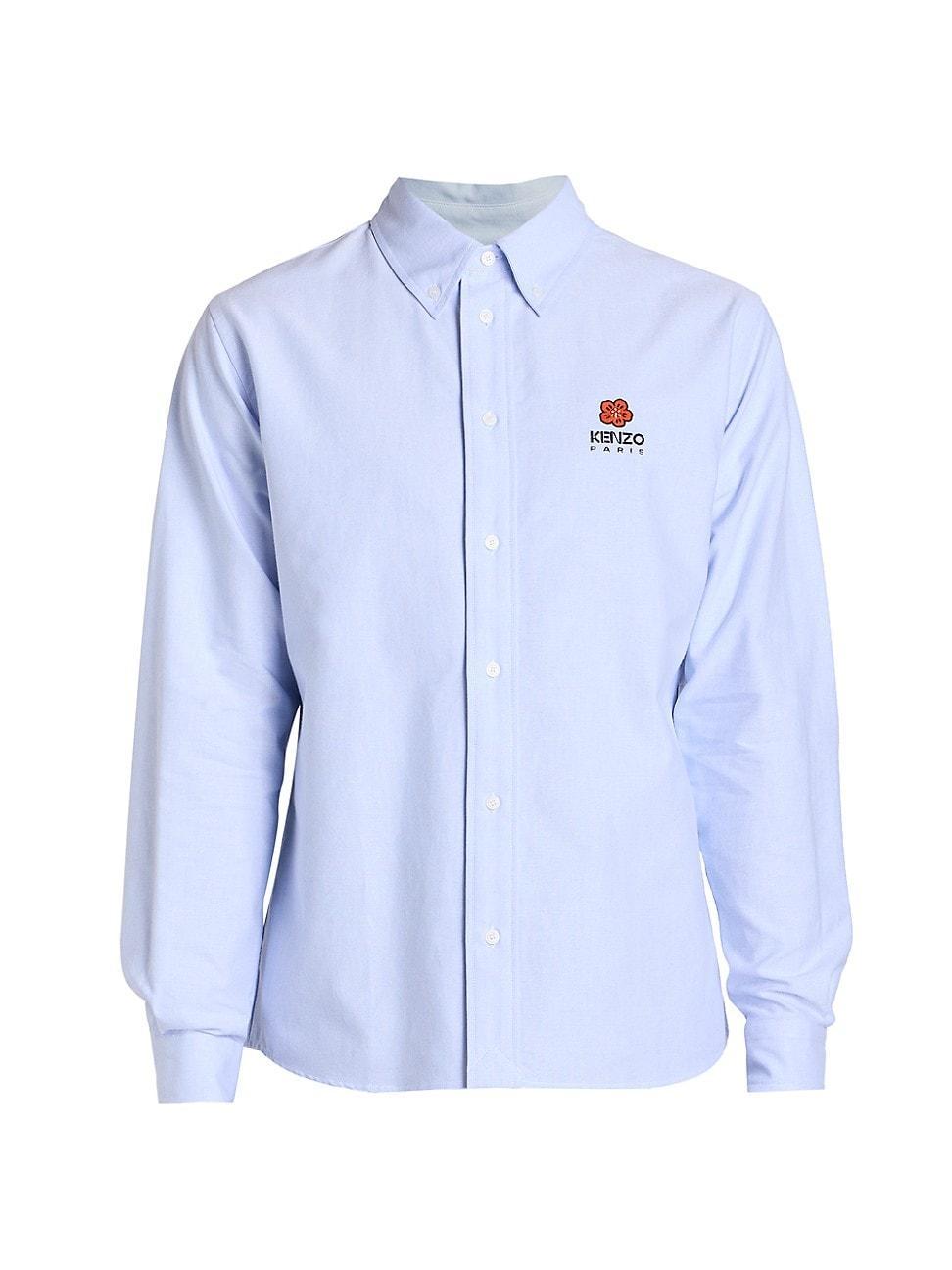 Mens Flower Crest Long-Sleeve Button-Down Shirt Product Image