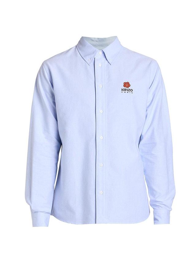 Mens Flower Crest Long-Sleeve Button-Down Shirt Product Image