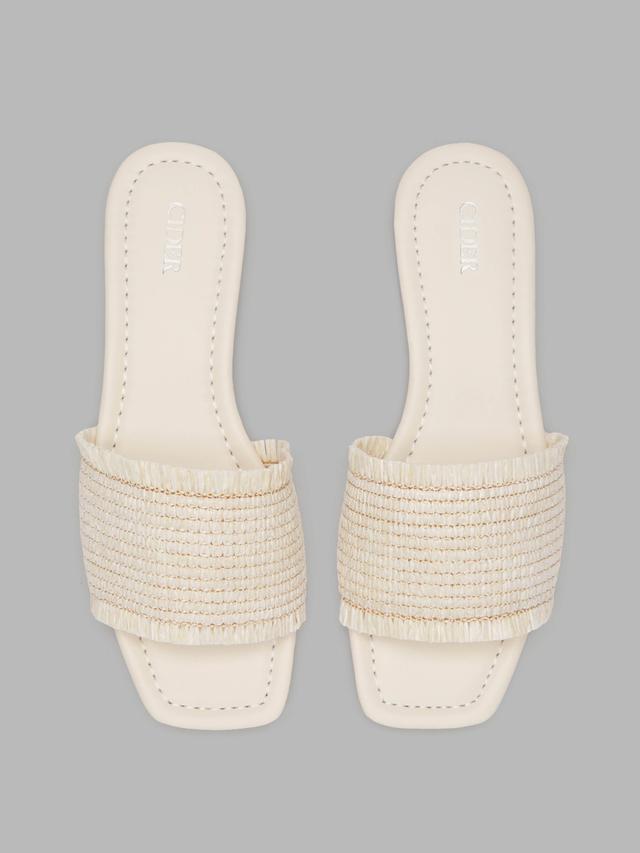 SOLID STRAW SLIPPERS Product Image