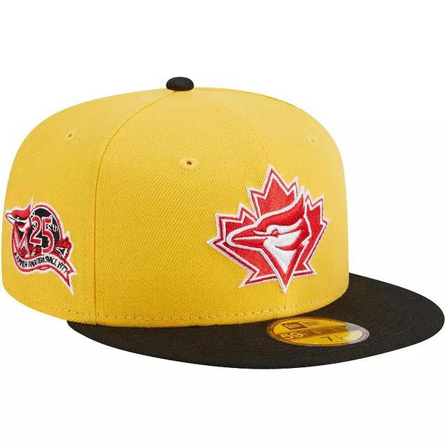 Mens New Era Yellow/Black Toronto Blue Jays Grilled 59FIFTY Fitted Hat Product Image