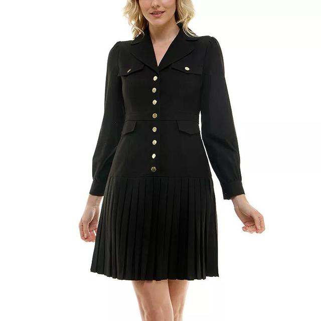 Womens Nanette Lepore Long Sleeve Button Up Utility Dress Product Image