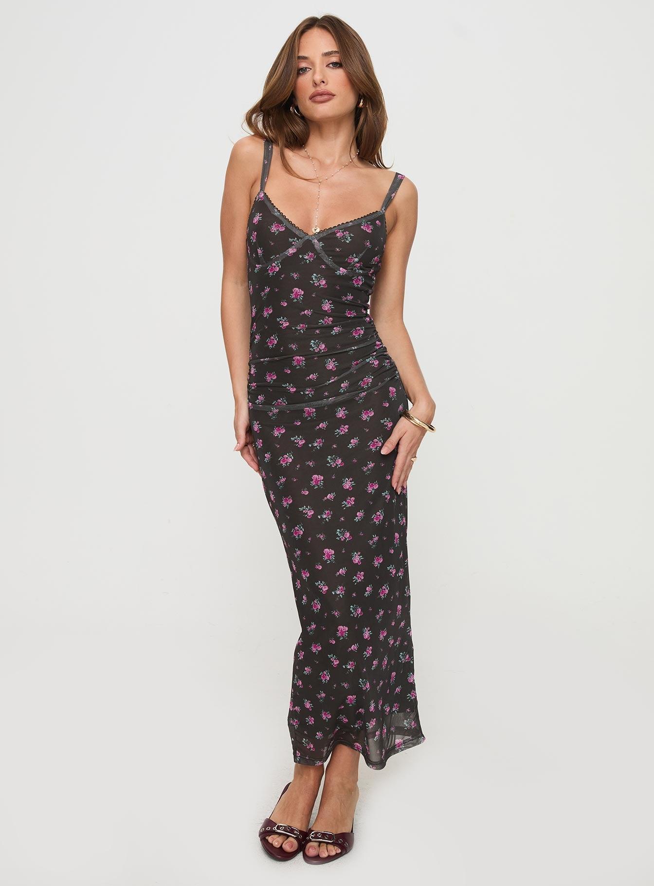 Cotter Maxi Dress Black Floral Product Image