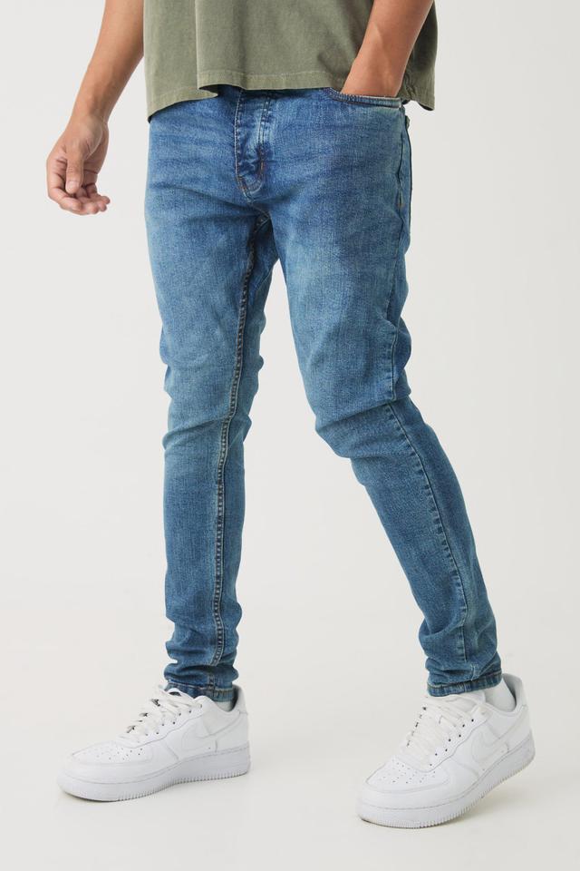 Super Skinny Fit Stretch Jeans | boohooMAN USA Product Image