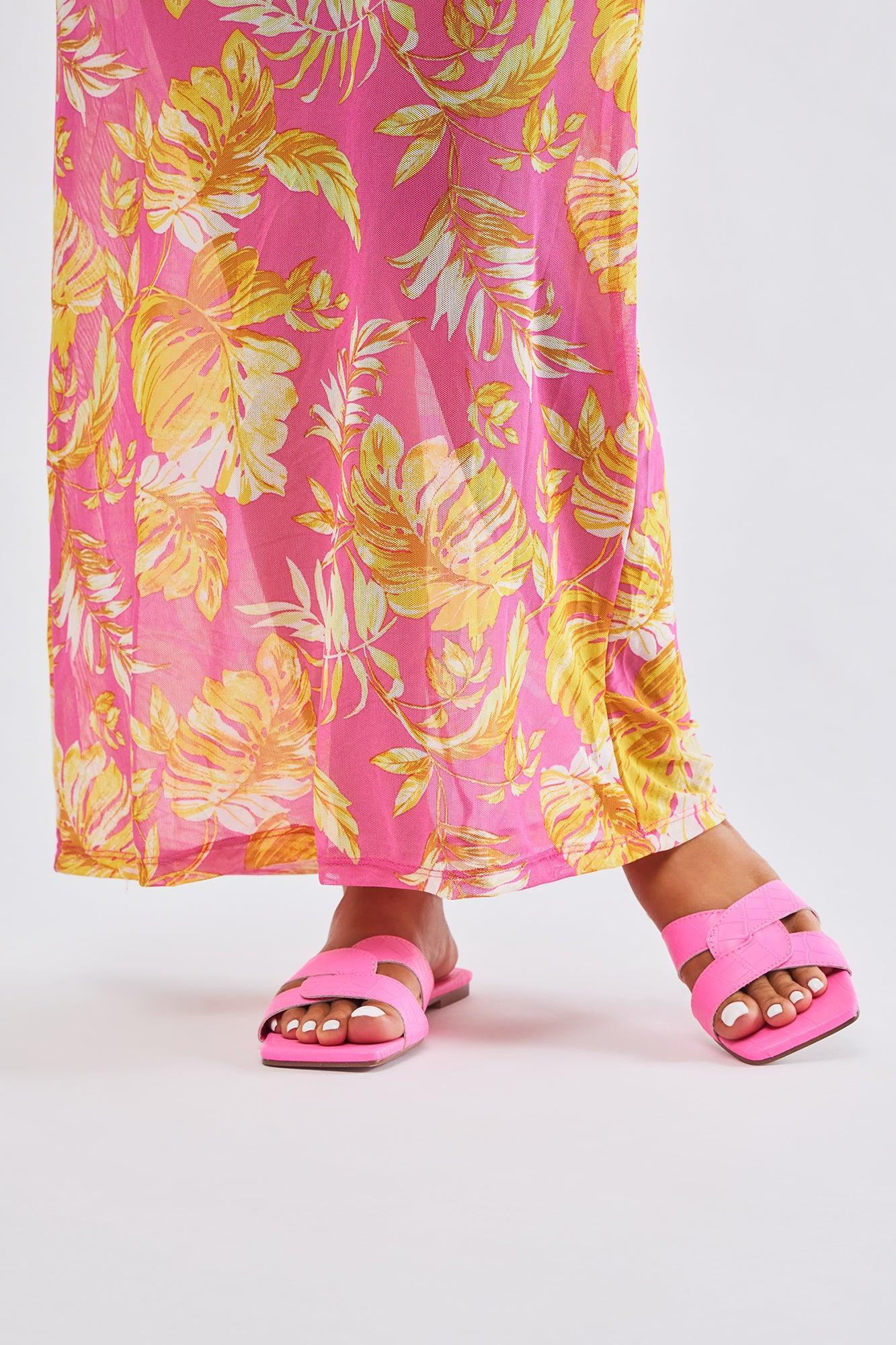 Kallan Flat Sandals - Pink Product Image