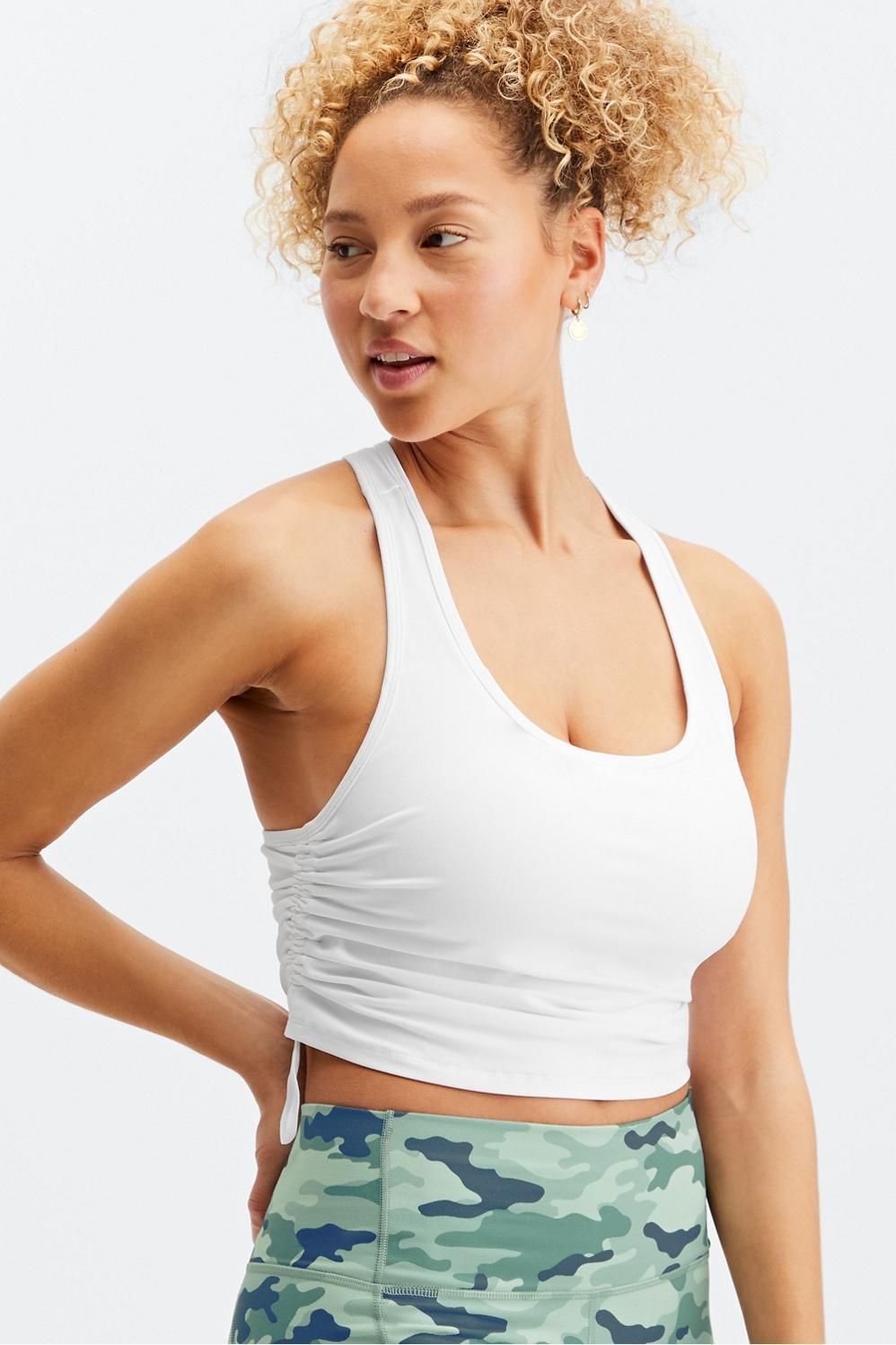 Fabletics Jacqueline Built-In Bra Tank Womens white Size S Product Image