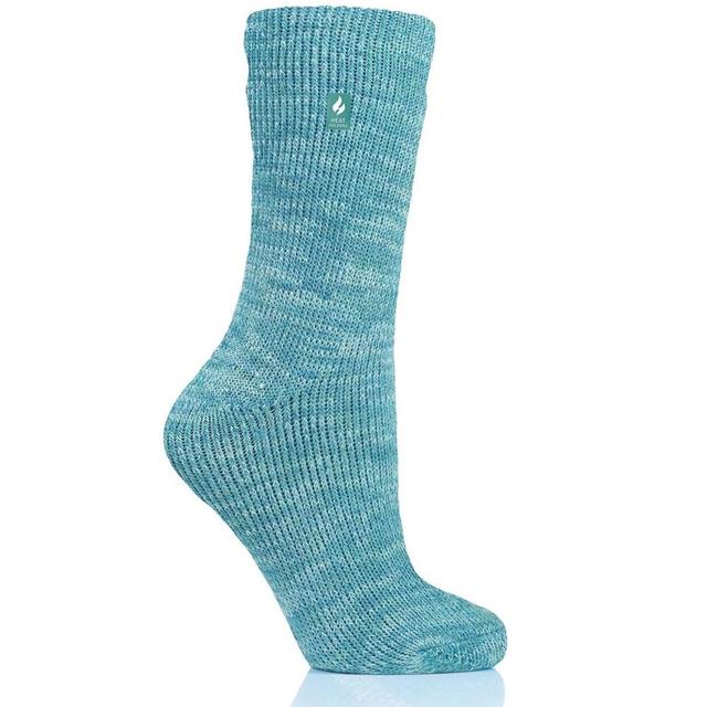 Heat Holders Women's ORIGINAL Four-Color Twist Crew Socks | Warm + Soft, Hiking, Cabin, Hunting, Outdoor, Cozy Socks | 7X Warmer Than Cotton Socks Product Image