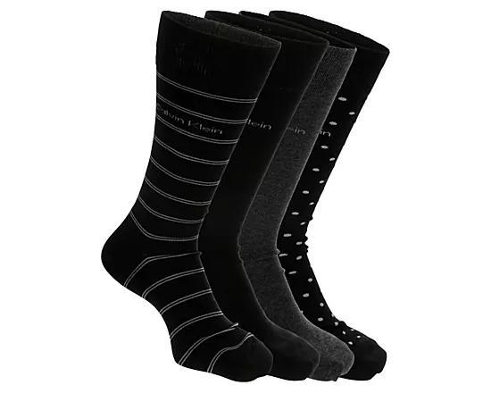 Calvin Klein Men's Dress Crew Stripe Socks 4 Pairs Product Image