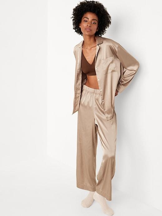 Satin Pajama Pant Set Product Image