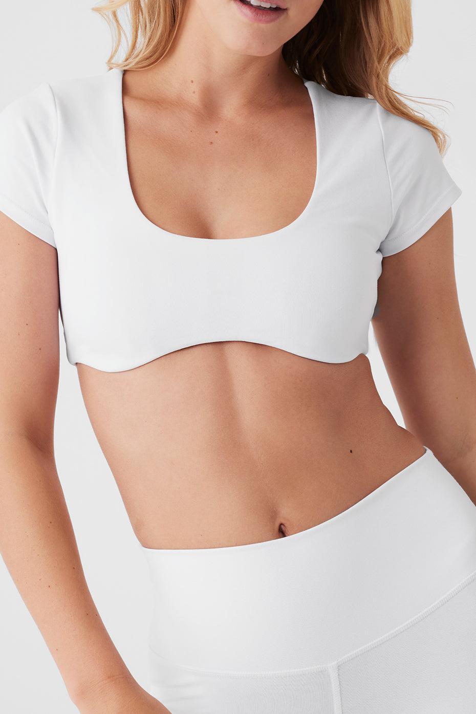 Airbrush Figure Short Sleeve Bra - White Female Product Image