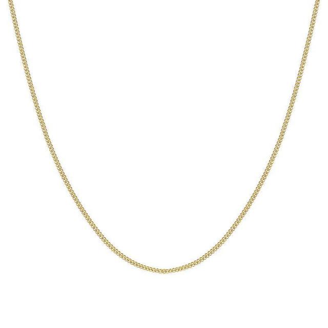 Jordan Blue 14k 1.4 mm Tight Curb Chain Necklace, Womens 14k Gold Product Image