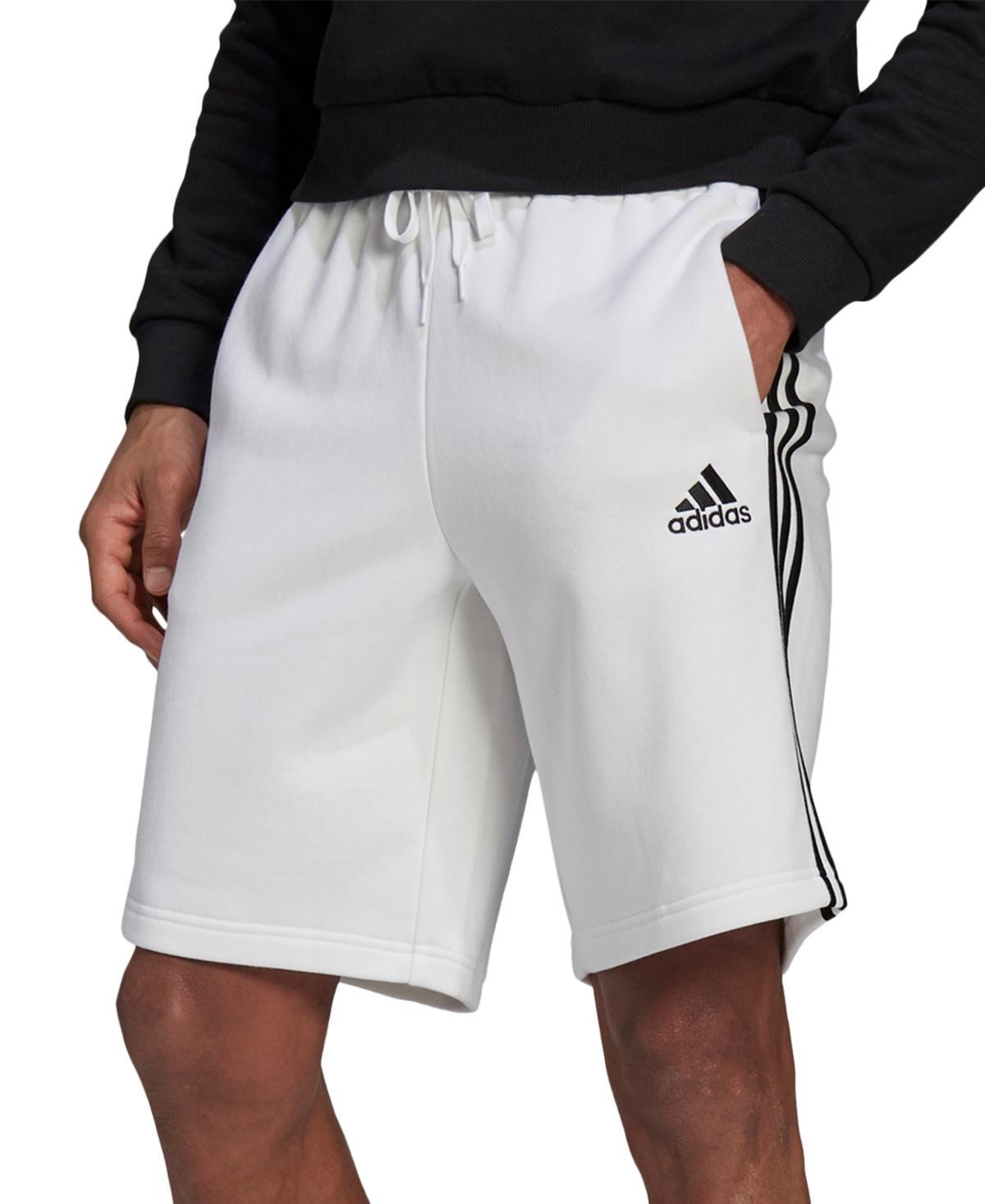 adidas Mens 3-Stripes 10 Fleece Shorts - Arctic Night Product Image