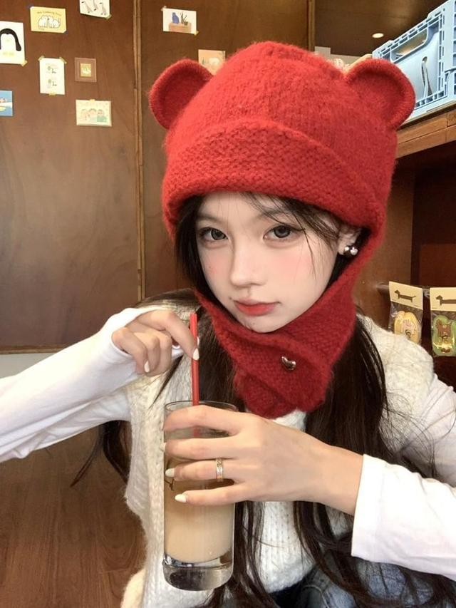 Bear Ear Knit Balaclava Product Image