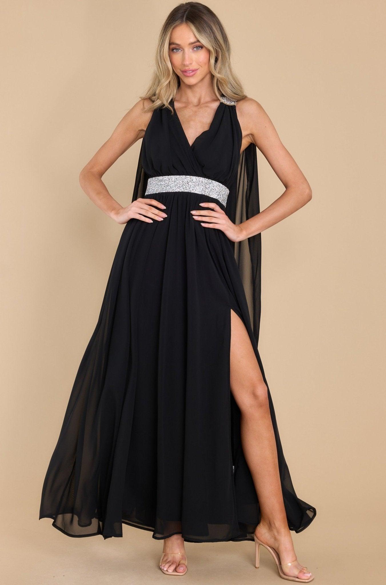 Aura Everyone's Desire Black Maxi Dress Product Image