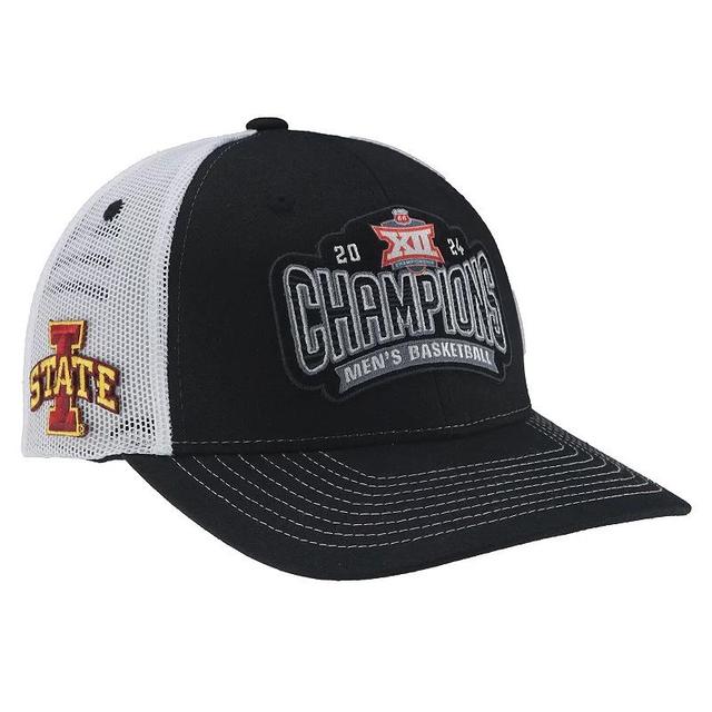 Mens Zephyr Iowa State Cyclones 2024 Big 12 Mens Basketball Conference Tournament Champions Locker Room Adjustable Trucker Hat Product Image