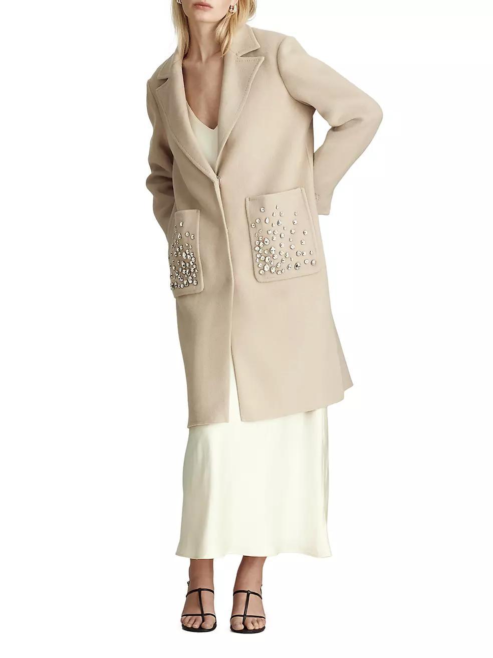 Colette Crystal-Embellished Wool Coat Product Image