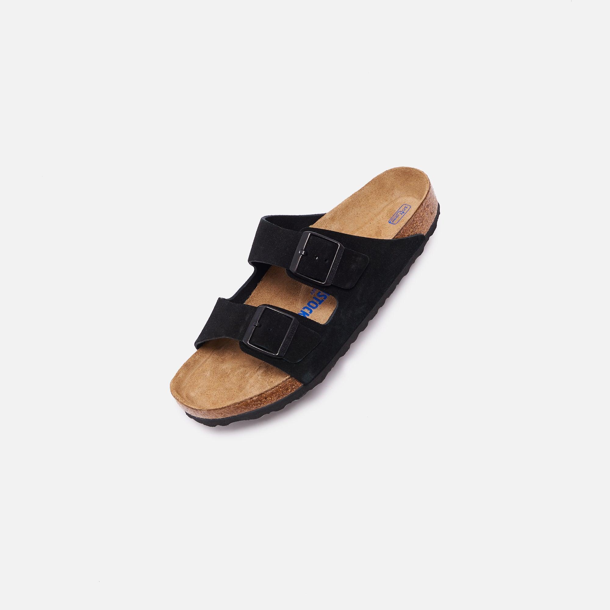 Birkenstock Arizona Soft Footbed Suede - Black Male Product Image