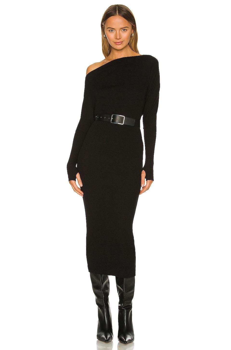 Sweater Knit Slouch Dress Enza Costa Product Image