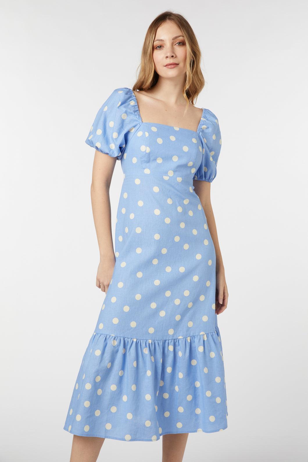 Lucy Polka Dot Midi Dress Product Image