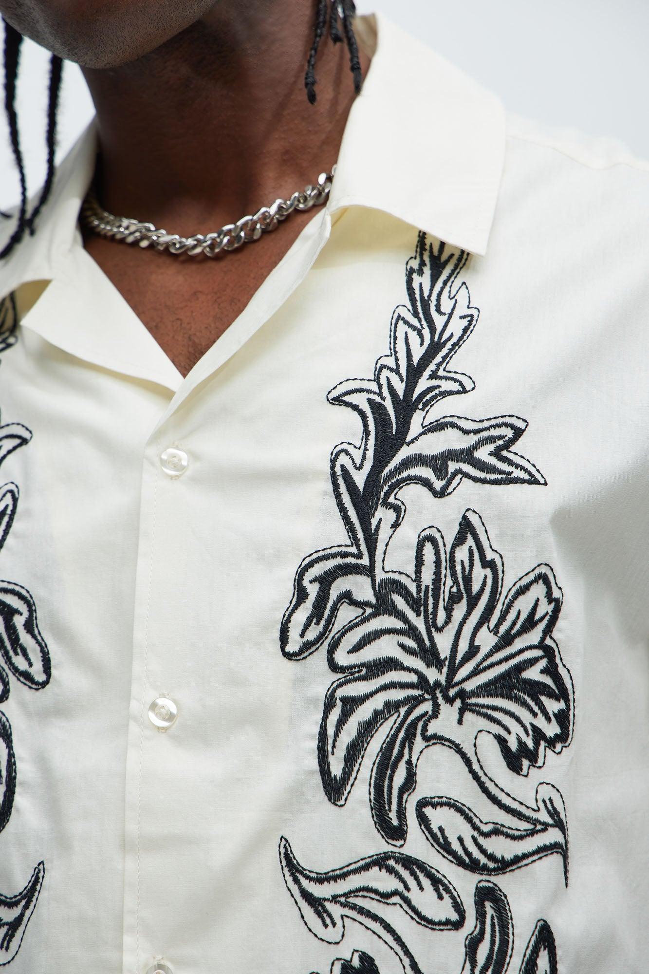 Deering Embroidery Shirt - Cream Product Image