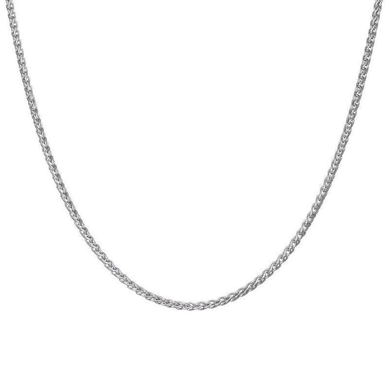 Giorgio di Vicenza Sterling Silver Wheat Chain Necklace, Womens Product Image