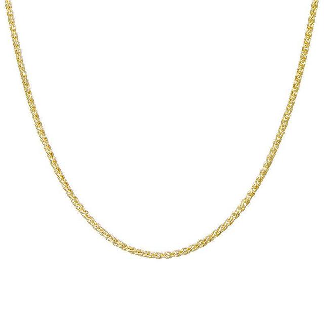 Giorgio di Vicenza Sterling Silver Wheat Chain Necklace, Womens Gold Tone Product Image