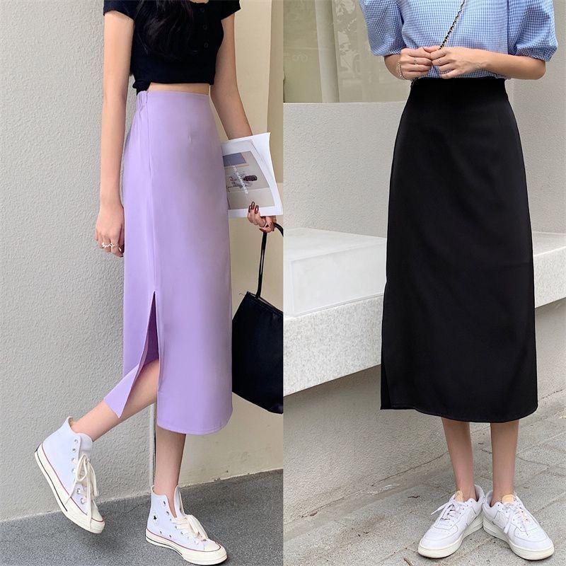 Denim Midi Skirt Product Image