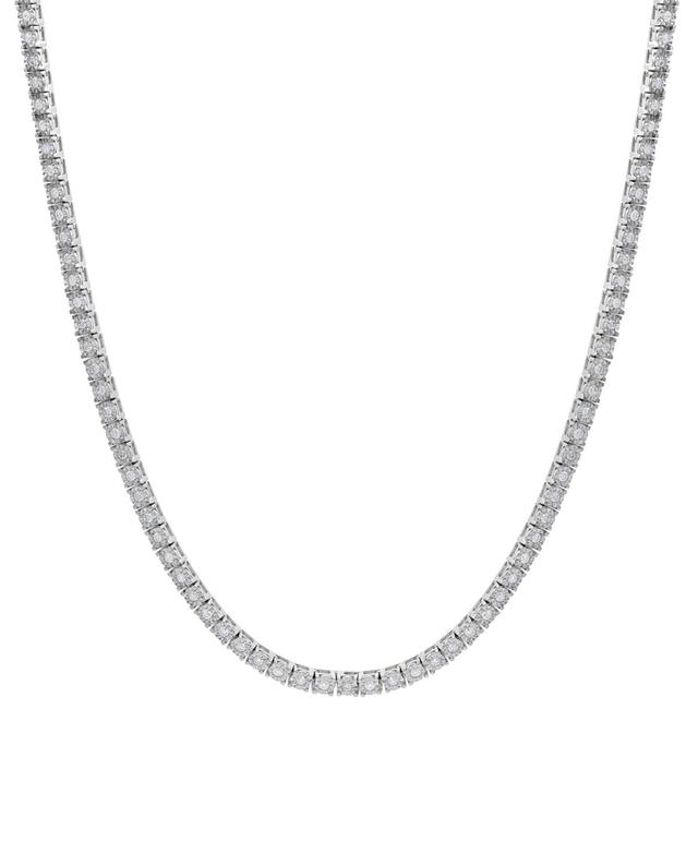 Mens Diamond 24 Tennis Necklace (4 ct. t.w.) in Sterling Silver Product Image