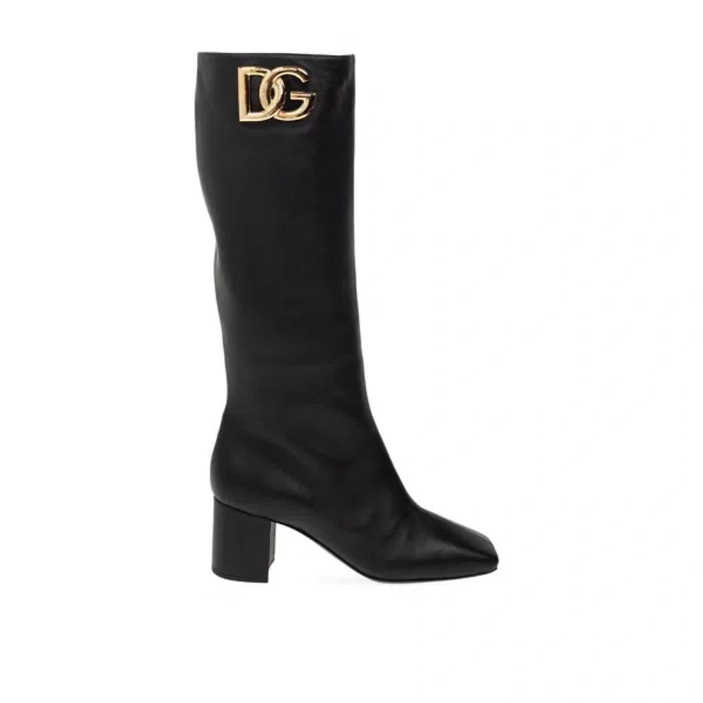 DOLCE & GABBANA Nappa Leather Boots In Black Product Image