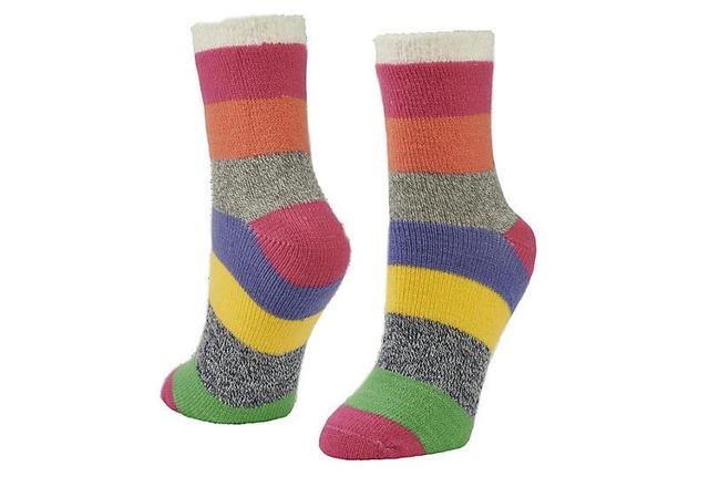 Fireside Womens Bright Pop Slipper Socks 1 Pair Product Image