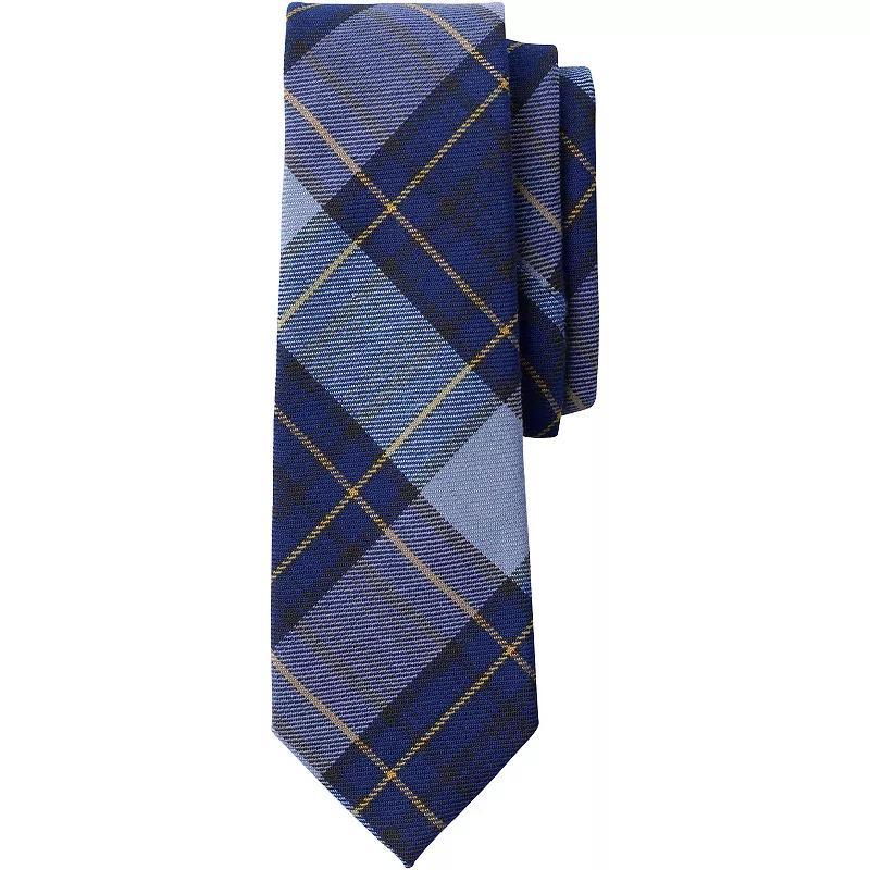 Kids Lands End School Uniform Plaid To Be Tied Tie, Red Gray Plaid Product Image