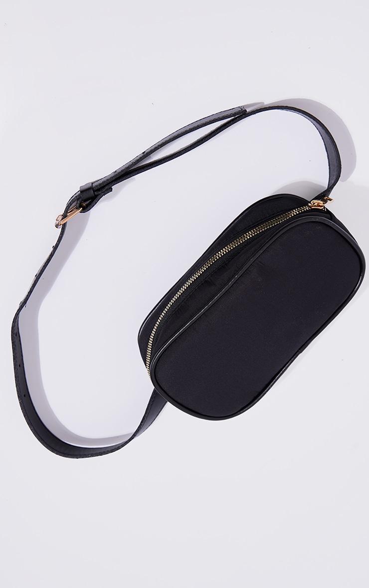 Black Nylon Rectangular Fanny Pack Product Image