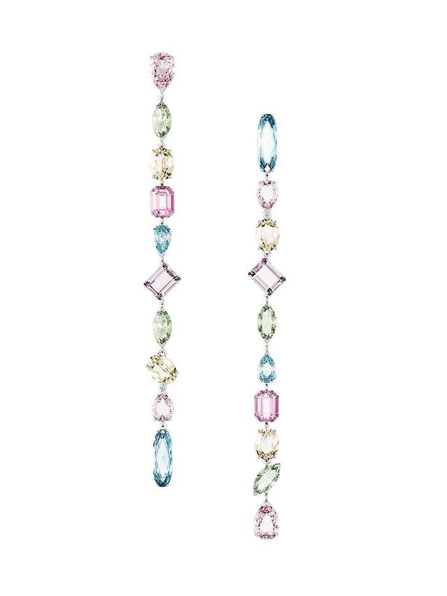 Swarovski Gema Mismatched Linear Drop Earrings Product Image