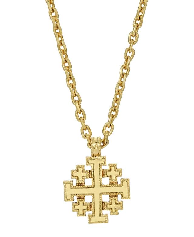 Symbols of Faith Jerusalem Cross Necklace, Womens, Gold Product Image