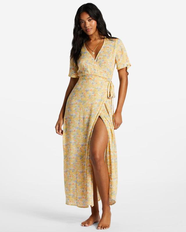 Day By Day Midi Wrap Dress - Multi Female Product Image