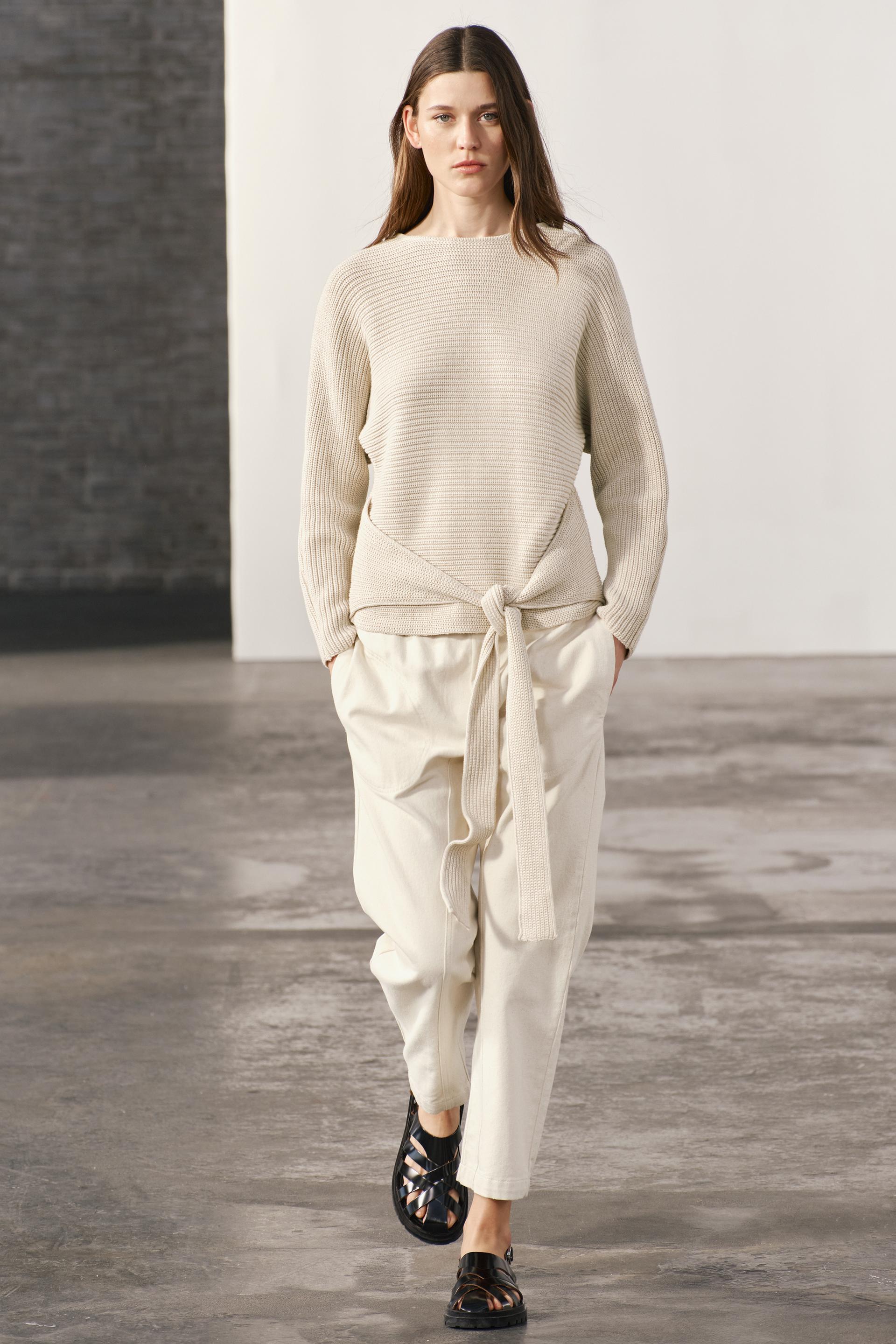 BASIC TIED KNIT SWEATER Product Image