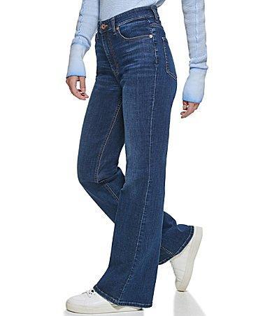 DKNY Jeans Boerum High Rise Flare Leg Stretch Denim Jeans Product Image